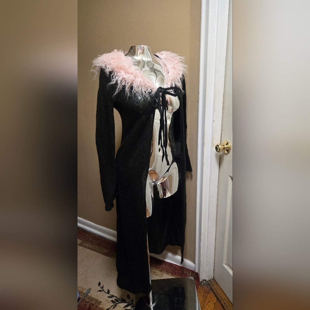 Sugar thrillz faux fur collar duster
